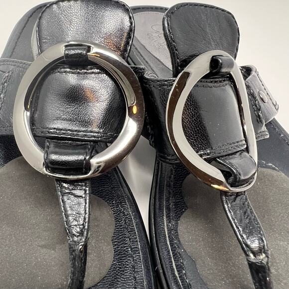 Cole Hann Nike Air Sandals Women's Size 9B Black Leather G Series - Picture 13 of 13